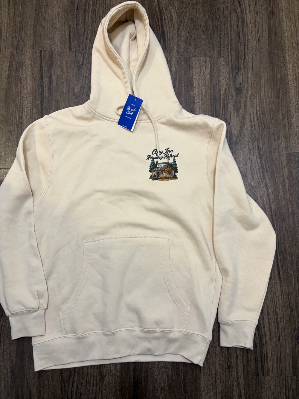 Indigo Cream Cozy Inn Reading Retreat Graphic Hoodie - Picture 3 of 3